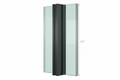 T600N structural-fin aluminum curtain-wall bay on white background showing fin-mullion profile, dual-glazed IGU, and 5/8-inch sightline dimension callout