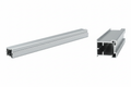 Blomberg T450 System Mullion Cap shown in profile and cross-section view on white background, revealing interlocking snap-fit extrusion geometry and Class 1 anodized finish