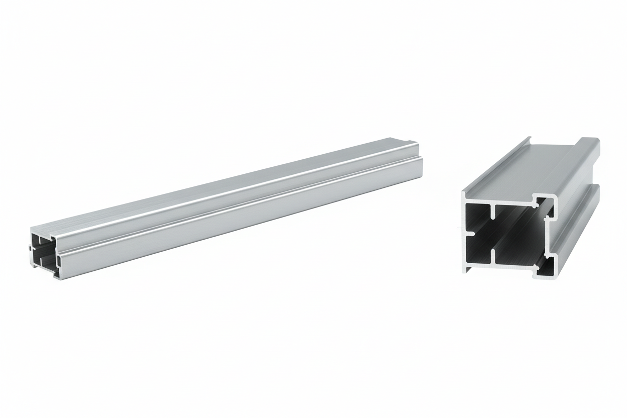 Blomberg T450 System Mullion Cap shown in profile and cross-section view on white background, revealing interlocking snap-fit extrusion geometry and Class 1 anodized finish